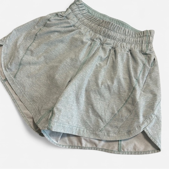 Lululemon track that 5” shorts in Heather Lux Multi Hazy Jade. Lined - Picture 2 of 4
